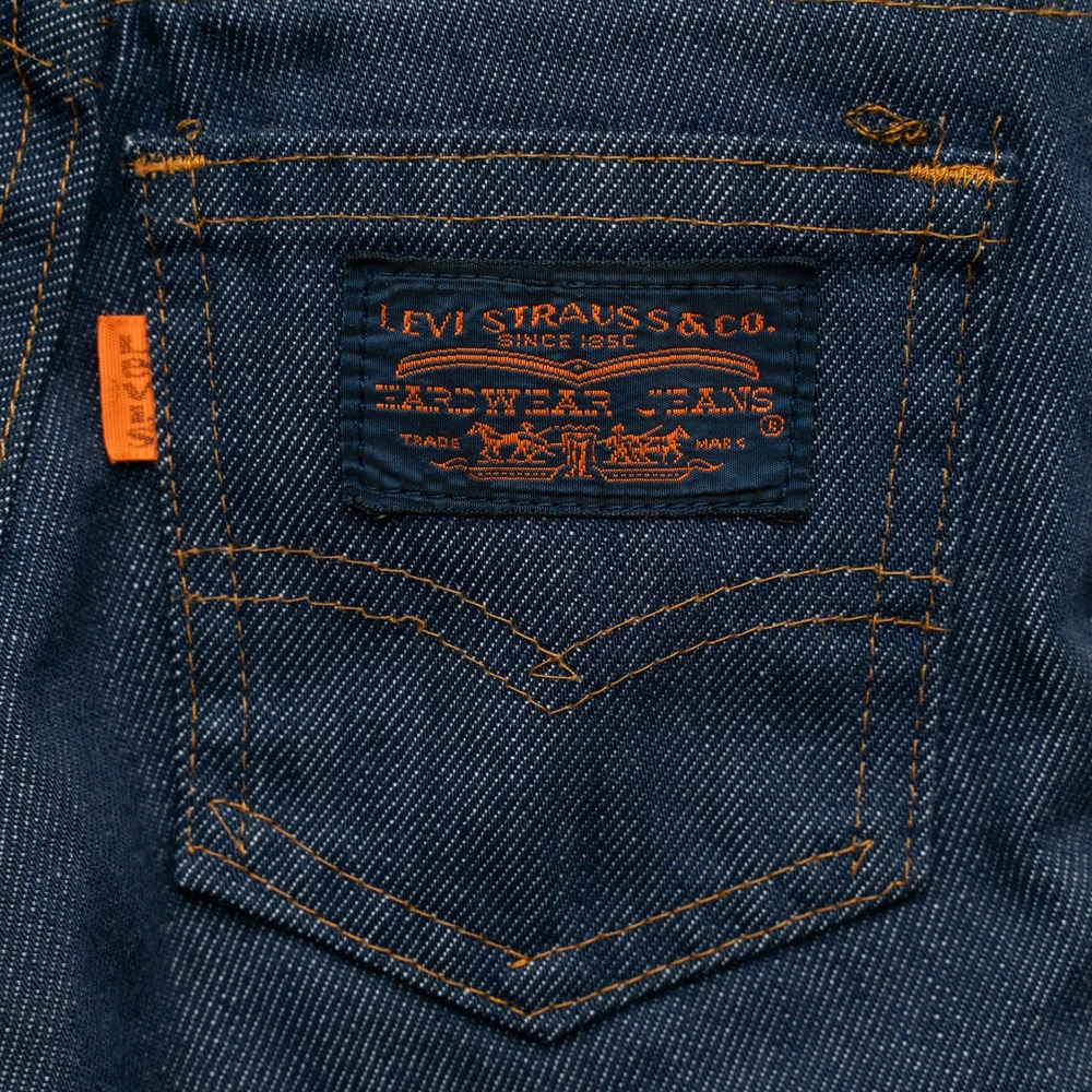 Vintage 70s 80s Levis Strauss Orange Tab Hardwear Jeans Denim Toddler 18x12 2T - Picture 4 of 10